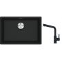 Franke Maris MRG 110-62 zlewozmywak 62x40 cm Fragranite z baterią kuchenną Urban czarny mat (1250687256, 1150627523) zdj.1