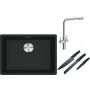 Franke Maris MRG 110-52 zlewozmywak 52x40 cm Fragranite czarny mat z baterią kuchenną Neptune Clear Water chrom (1250687252, 1150370689) zdj.1
