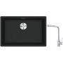 Franke Maris MRG 110-52 zlewozmywak 52x40 cm Fragranite czarny mat z baterią kuchenną Sirius Side chrom (1250687252, 1150668280) zdj.1