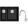 Franke Maris MRG 160-34-15 zlewozmywak 55x43 cm Fragranite onyx z baterią kuchenną Lina chrom (1250687269, 1150693229) zdj.1