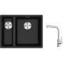 Franke Maris MRG 160-34-15 zlewozmywak 55x43 cm Fragranite onyx z baterią kuchenną Lina chrom (1250687269, 1150712420) zdj.1