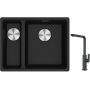 Franke Maris MRG 160-34-15 zlewozmywak 55x43 cm Fragranite onyx z baterią kuchenną Mythos czarna (1250687269, 1150550441) zdj.1