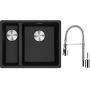 Franke Maris MRG 160-34-15 zlewozmywak 55x43 cm Fragranite onyx z baterią kuchenną Sentinel chrom (1250687269, 1150029591) zdj.1