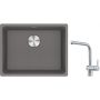 Franke Maris MRG 110-52 zlewozmywak 55x43 cm Fragranite kamienny szary z baterią kuchenną Atlas stal szlachetna (1250687254, 1150521439) zdj.1