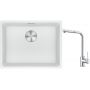 Franke Maris MRG 110-52 zlewozmywak 52x40 cm Fragranite biały polarny z baterią kuchenną Sirius Side chrom (1250687255, 1150668280) zdj.1