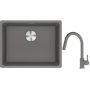 Franke Maris MRG 110-52 zlewozmywak 55x43 cm Fragranite z baterią kuchenną Lina kamienny szary (1250687254, 1150626057) zdj.1