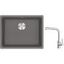 Franke Maris MRG 110-52 zlewozmywak 55x43 cm Fragranite kamienny szary z baterią kuchenną Lina chrom (1250687254, 1150712420) zdj.1