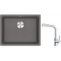 Franke Maris MRG 110-52 zlewozmywak 55x43 cm Fragranite kamienny szary z baterią kuchenną Lina chrom (1250687254, 1150693230) zdj.1