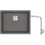 Franke Maris MRG 110-52 zlewozmywak 55x43 cm Fragranite kamienny szary z baterią kuchenną Sirius Side chrom (1250687254, 1150668280) zdj.1