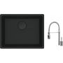 Franke Maris MRG 110-52 zlewozmywak 52x40 cm Fragranite czarny mat z baterią kuchenną Sentinel chrom (1250697759, 1150029591) zdj.1