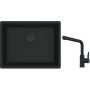 Franke Maris MRG 110-52 zlewozmywak 52x40 cm Fragranite czarny mat z baterią kuchenną Urban czarny mat (1250697759, 1150627523) zdj.1