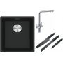 Franke Maris MRG 110-37 zlewozmywak 40x37 cm Fragranite czarny mat z baterią kuchenną Neptune Clear Water chrom (1250687248, 1150370689) zdj.1