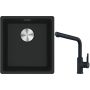 Franke Maris MRG 110-37 zlewozmywak 40x37 cm Fragranite z baterią kuchenną Urban czarny mat (1250687248, 1150627523) zdj.1