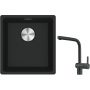 Franke Maris MRG 110-37 zlewozmywak 40x37 cm Fragranite onyx z baterią kuchenną Atlas czarna stal szlachetna (1250687249, 1150550427) zdj.1