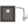 Franke Maris MRG 110-37 zlewozmywak 40x37 cm Fragranite kamienny szary z baterią kuchenną Atlas stal szlachetna (1250687250, 1150521439) zdj.1
