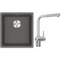 Franke Maris MRG 110-37 zlewozmywak 40x37 cm Fragranite kamienny szary z baterią kuchenną Atlas Neo Sensor stal szlachetna (1250687250, 1150625523) zdj.1