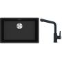 Franke Maris MRG 110-62 zlewozmywak 62x40 cm Fragranite onyx z baterią kuchenną Urban czarny mat (1250687257, 1150627523) zdj.1