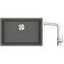 Franke Maris MRG 110-62 zlewozmywak 62x40 cm Fragranite kamienny szary z baterią kuchenną Lina chrom (1250687258, 1150712420) zdj.1