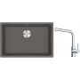 Franke Maris MRG 110-62 zlewozmywak 62x40 cm Fragranite kamienny szary z baterią kuchenną Lina chrom (1250687258, 1150693230) zdj.1