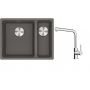 Franke Maris MRG 160-34-15SBR zlewozmywak 52x40 cm Fragranite kamienny szary z baterią kuchenną Lina chrom (1250687266, 1150712420) zdj.1