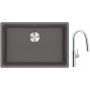 Franke Maris MRG 110-62 zlewozmywak 62x40 cm Fragranite kamienny szary z baterią kuchenną Pescara L Slide-In chrom (1250687258, 1150538940) zdj.1