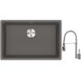 Franke Maris MRG 110-62 zlewozmywak 62x40 cm Fragranite kamienny szary z baterią kuchenną Sentinel chrom (1250687258, 1150029591) zdj.1