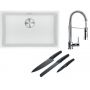 Franke Maris MRG 110-62 zlewozmywak 62x40 cm Fragranite biały polarny z baterią kuchenną Coxy chrom (1250687259, 1150159732) zdj.1