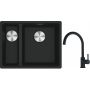 Franke Maris MRG 160-34-15SBL zlewozmywak 52x40 cm Fragranite czarny mat z baterią kuchenną Lina czarny mat (1250687268, 1150626019) zdj.1