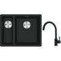 Franke Maris MRG 160-34-15SBL zlewozmywak 52x40 cm Fragranite czarny mat z baterią kuchenną Lina onyx (1250687268, 1150626020) zdj.1