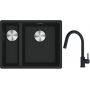 Franke Maris MRG 160-34-15SBL zlewozmywak 52x40 cm Fragranite czarny mat z baterią kuchenną Lina czarny mat (1250687268, 1150626053) zdj.1