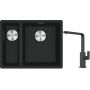 Franke Maris MRG 160-34-15SBL zlewozmywak 52x40 cm Fragranite czarny mat z baterią kuchenną Mythos czarna stal szlachetna (1250687268, 1150550441) zdj.1