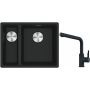Franke Maris MRG 160-34-15SBL zlewozmywak 52x40 cm Fragranite czarny mat z baterią kuchenną Urban czarny mat (1250687268, 1150627523) zdj.1