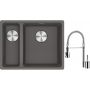Franke Maris MRG 160-34-15SBL zlewozmywak 52x40 cm Fragranite kamienny szary z baterią kuchenną Sentinel chrom (1250687270, 1150029591) zdj.1