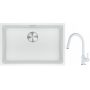 Franke Maris MRG 110-62 zlewozmywak 62x40 cm Fragranite biały polarny z baterią kuchenną Lina biały polarny (1250687259, 1150626081) zdj.1