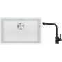 Franke Maris MRG 110-62 zlewozmywak 62x40 cm Fragranite biały polarny z baterią kuchenną Lina czarny mat (1250687259, 1150712435) zdj.1