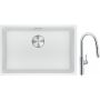 Franke Maris MRG 110-62 zlewozmywak 62x40 cm Fragranite biały polarny z baterią kuchenną Pescara L Slide-In chrom (1250687259, 1150538940) zdj.1