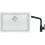 Franke Maris MRG 110-62 zlewozmywak 62x40 cm Fragranite biały polarny z baterią kuchenną Urban czarny mat (1250687259, 1150627523) zdj.1