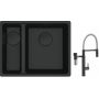 Franke Maris MRG 160-34-15SBL zlewozmywak 52x40 cm Fragranite czarny mat  z baterią kuchenną Vital Semi-Pro czarny mat/stal (1250697756, 1200621313) zdj.1