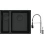Franke Maris MRG 160-34-15SBL zlewozmywak 52x40 cm Fragranite czarny mat  z baterią kuchenną Sentinel chrom (1250697756, 1150029591) zdj.1