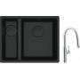 Franke Maris MRG 160-34-15SBL zlewozmywak 52x40 cm Fragranite czarny mat  z baterią kuchenną Pescara L Slide-In chrom (1250697756, 1150538940) zdj.1