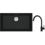 Franke Maris MRG 110-72 zlewozmywak 72x40 cm Fragranite czarny mat z baterią kuchenną Lina czarny mat (1250687260, 1150626019) zdj.1