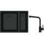 Franke Maris MRG 160-34-15SBR zlewozmywak 52x40 cm Fragranite czarny mat z baterią kuchenną Lina czarny mat (1250697755, 1150712435) zdj.1