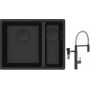 Franke Maris MRG 160-34-15SBR zlewozmywak 52x40 cm Fragranite czarny mat z baterią kuchenną Vital Semi-Pro czarny mat/stal (1250697755, 1200621313) zdj.1