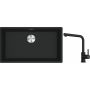 Franke Maris MRG 110-72 zlewozmywak 72x40 cm Fragranite czarny mat z baterią kuchenną Lina czarny mat (1250687260, 1150712435) zdj.1