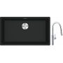 Franke Maris MRG 110-72 zlewozmywak 72x40 cm Fragranite czarny mat z baterią kuchenną Pescara L Slide-In chrom (1250687260, 1150538940) zdj.1