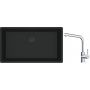 Franke Maris MRG 110-72 zlewozmywak 72x40 cm Fragranite czarny mat z baterią kuchenną Lina chrom (1250697757, 1150693230) zdj.1