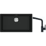 Franke Maris MRG 110-72 zlewozmywak 72x40 cm Fragranite czarny mat z baterią kuchenną Urban czarny mat (1250687260, 1150627523) zdj.1