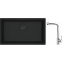 Franke Maris MRG 110-72 zlewozmywak 72x40 cm Fragranite czarny mat z baterią kuchenną Sirius Side chrom (1250697757, 1150668280) zdj.1