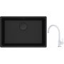 Franke Maris MRG 110-62 zlewozmywak 62x40 cm Fragranite czarny mat z baterią kuchenną Lina biały polarny (1250697758, 1150626024) zdj.1