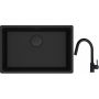 Franke Maris MRG 110-62 zlewozmywak 62x40 cm Fragranite czarny mat z baterią kuchenną Lina onyx (1250697758, 1150626055) zdj.1